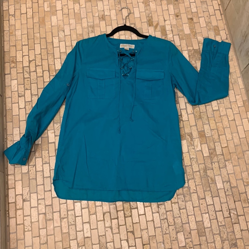 Michael Kors, long sleeve/optional button up quarter sleeve